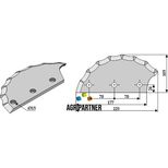 Couteau de mélangeuse SGARIBOLDI, CL 04.022, gauche, pièce interchangeable