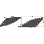 Couteau de mélangeuse VAN LENGERICH, STORTI, PEECON, SCHUITEMAKER, 79.723, 16800045, 960-020-003, 433.0113, droit, pièce interchangeable