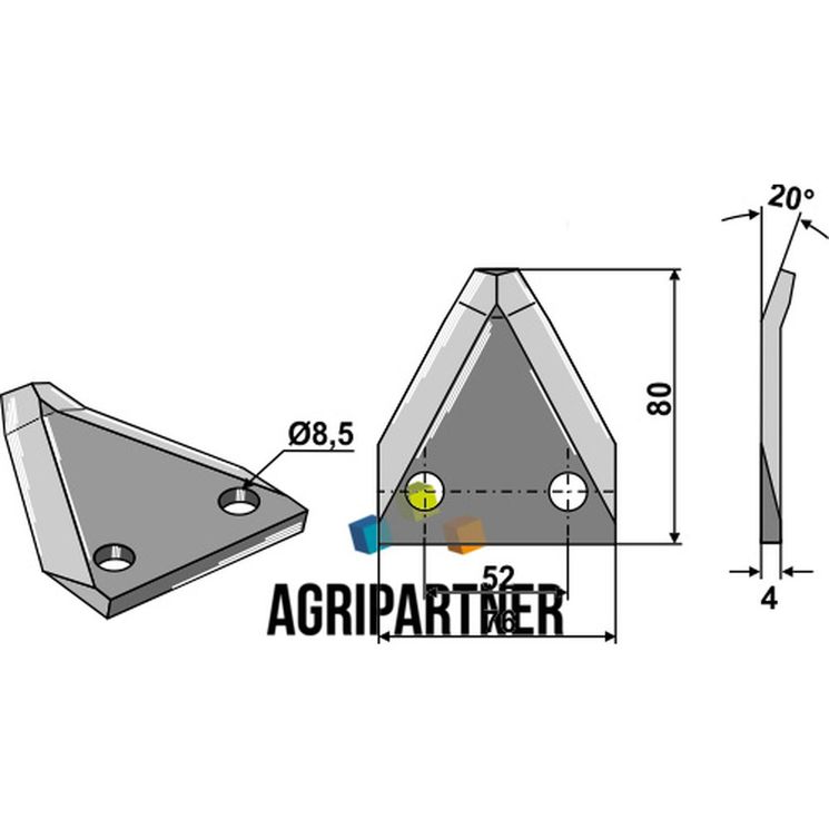 Couteau de mélangeuse MAYER, SILOKING, 1050317A, KDM1050317A, 1050255, pièce interchangeable