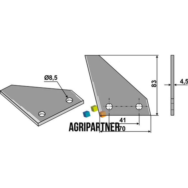 Couteau de mélangeuse MARCHNER, trous 8,5 mm, pièce interchangeable