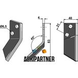 Couteau de mélangeuse DELAVAL, 94832701, gauche, pièce interchangeable