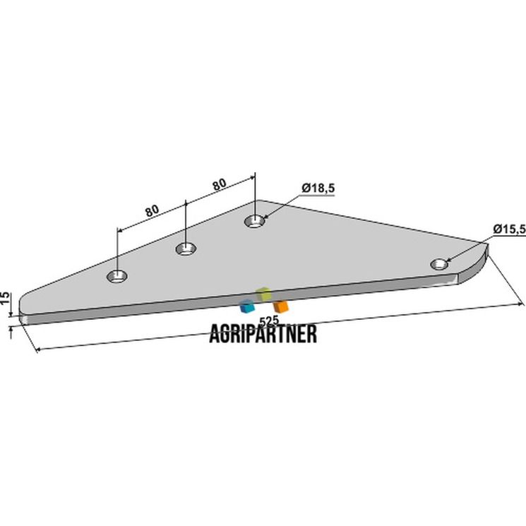 Renfort de couteau de mélangeuse LOGIFEED & R.M.H., 8VR040400, pièce interchangeable