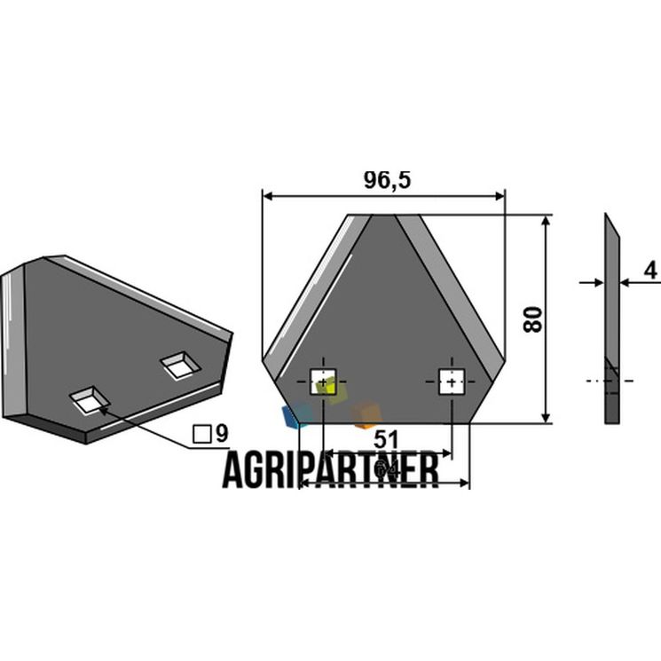 Couteau de mélangeuse KUHN, A7153021, pièce interchangeable