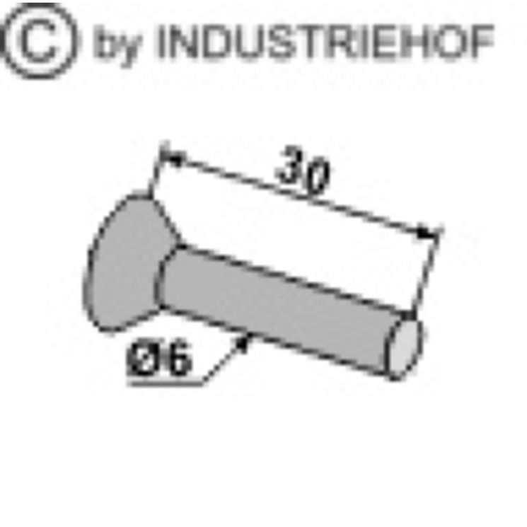 Rivet 6x30 Tête Fraisée à l'unité