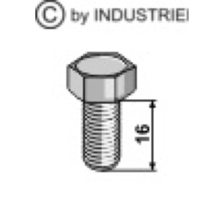 Vis M12x1.75x16, pour disque de semoir Vaderstad, 50001201621, pièce interchangeable