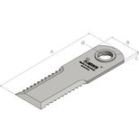 Couteau de broyeur à paille pour moissoneuse-batteuse Claas 175x50x4mm, 755 875.0 , pièce interchangeable