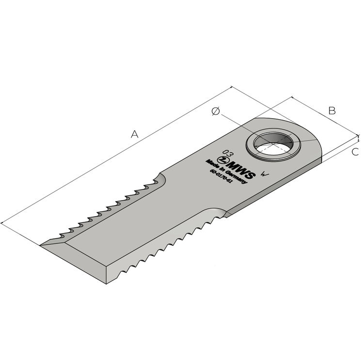 Couteau de broyeur à paille pour moissoneuse-batteuse Case 175x50x4.5mm, 84 441 392, pièce interchangeable