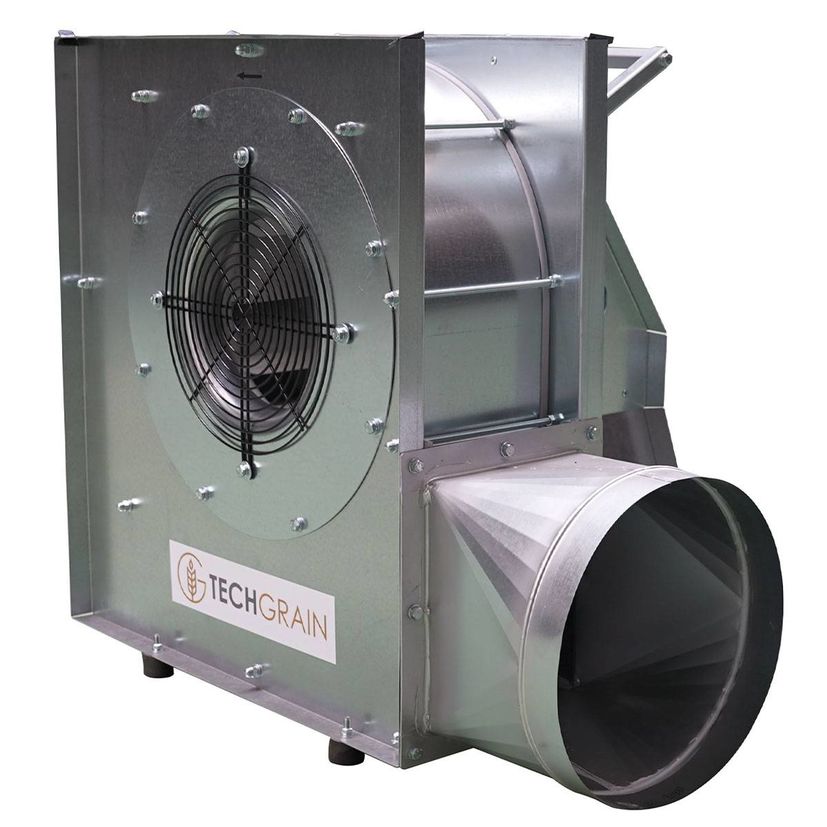 Ventilateur à grains mobile modèle L, 4.0 Kw 9500 m³/h, avec câblage électrique, disjoncteur et prise, TECHGRAIN