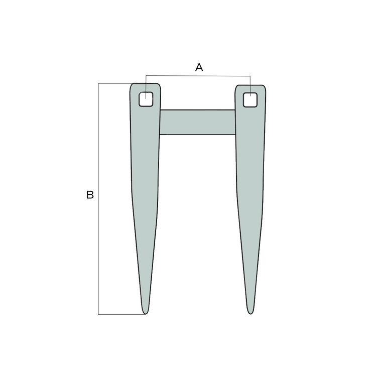 Doigt double pour moissonneuse-batteuse Laverda 157x76x106mm 1896130, pièce interchangeable