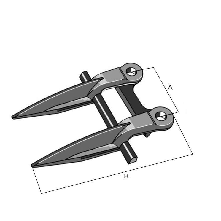 Doigt double pour moissonneuse-batteuse Claas 0006762354, pièce interchangeable