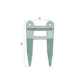 Doigt double pour moissonneuse-batteuse John Deere 96x156mm H153719, pièce interchangeable