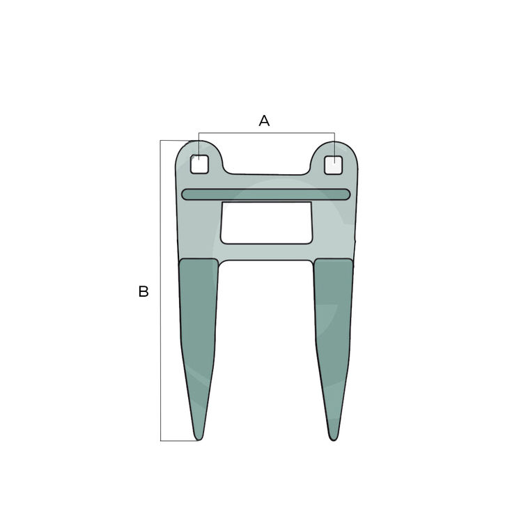 Doigt double pour moissonneuse-batteuse John Deere 96x156mm H153719, pièce interchangeable