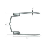 Dent de rabatteur pour moissonneuse-batteuse NEW HOLLAND 225x158x5.5 80433415, pièce interchangeable