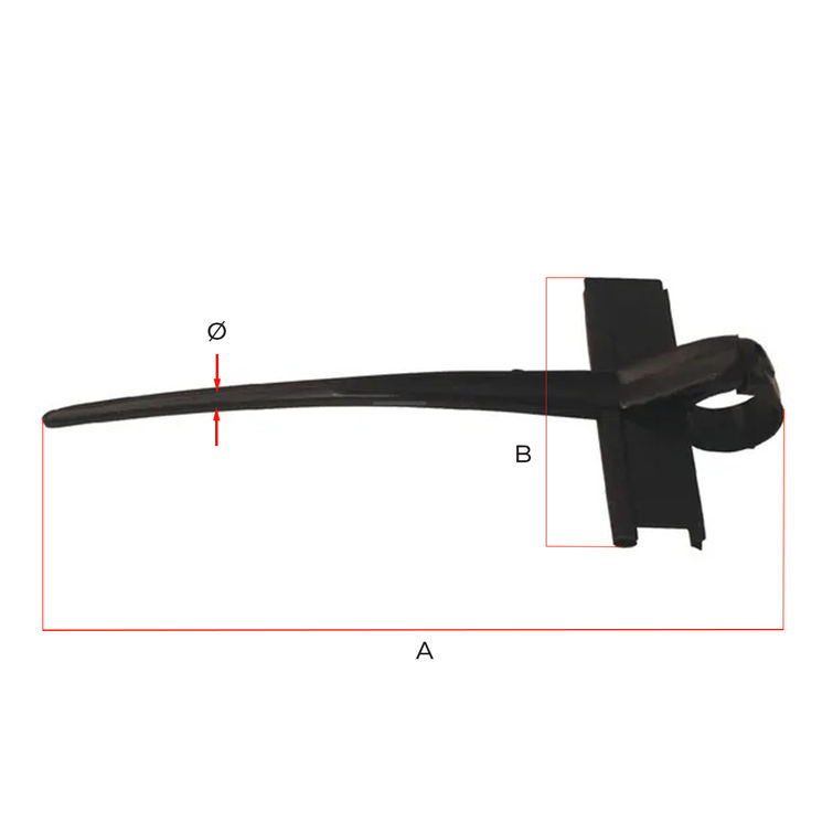 Dent de rabatteur pour moissonneuse-batteuse JOHN DEERE DEUTZ-FAHR 265x120 H142313, pièce interchangeable