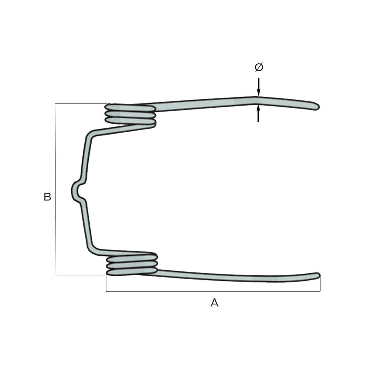 Dent de rabatteur pour moissonneuse-batteuse JOHN DEERE 205x36x5.5 Z56958 / Z20478 / Z569581 / 53166, pièce interchangeable