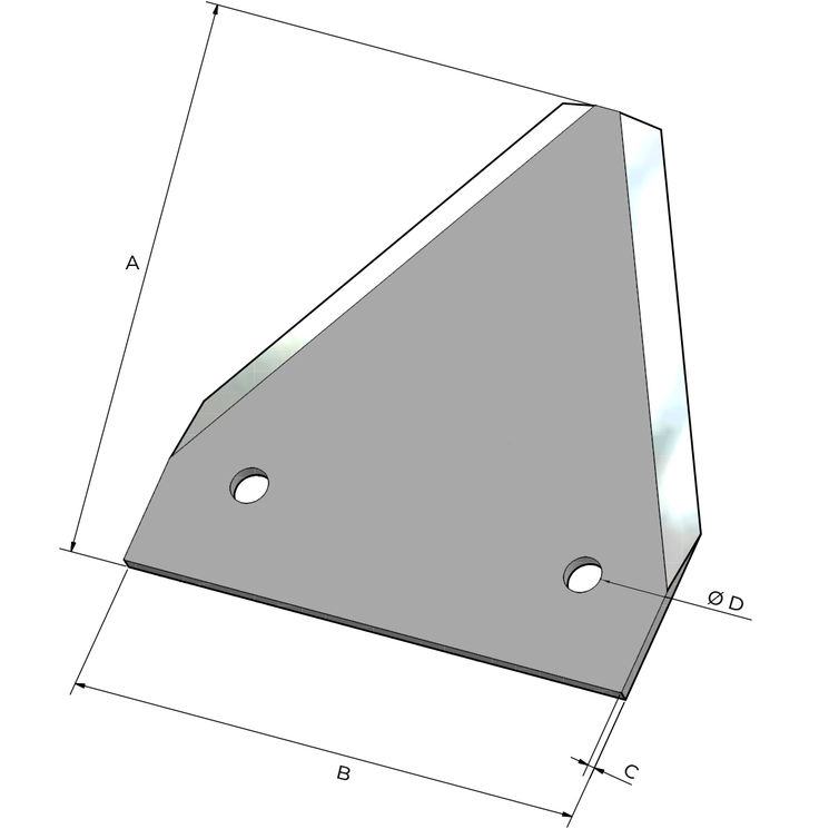 Section dents lisses recto-verso pour moissonneuse-batteuse Fortschritt, 75x76x2mm, Ø5.3mm, 4105000981, pièce interchangeable