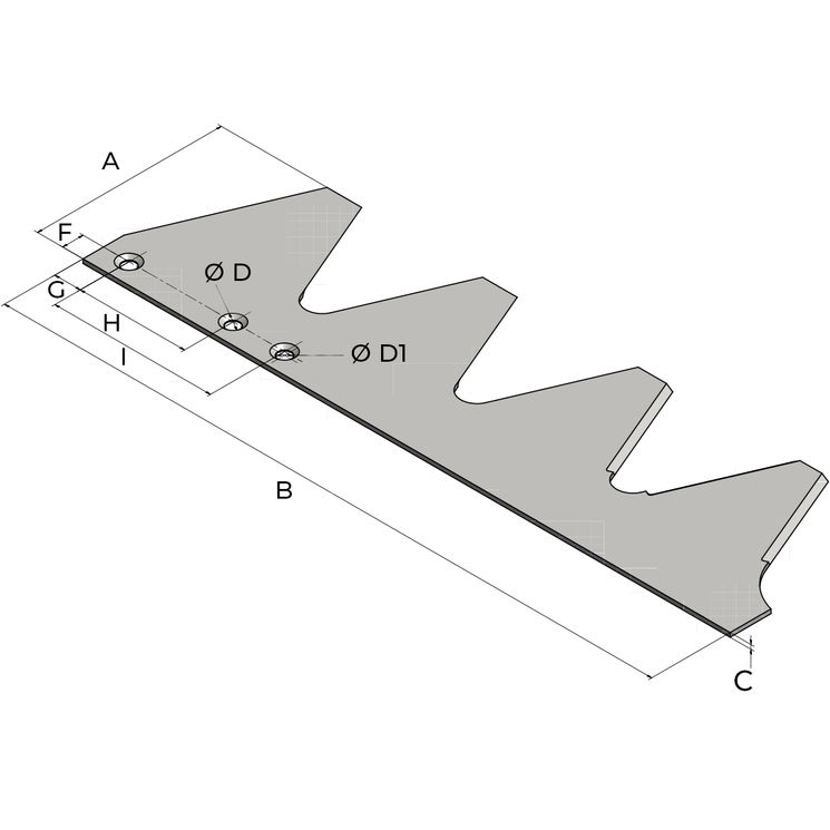 Section dentelé recto-verso pour moissonneuse-batteuse Fortschritt, Claas, 90x317x2mm, 31015463 / 9391610 / FN50250011, pièce interchangeable