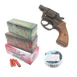 Pack pistolet ROHM RG46 calibre 6 mm + amorces + fusées (crépitantes, détonantes et sifflantes)