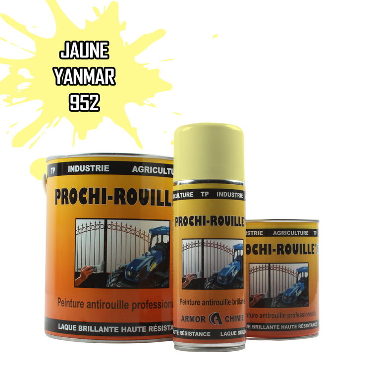 Peinture agricole PROCHI-ROUILLE brillante, jaune, 952, YANMAR