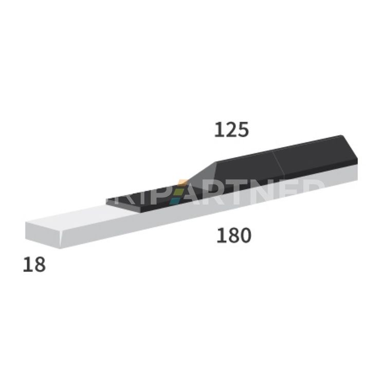 Mise a souder carbure 180x18x10mm, 2 plaquettes triangulaire+1 pastille plate et manchon biseauté, UNIVERSEL