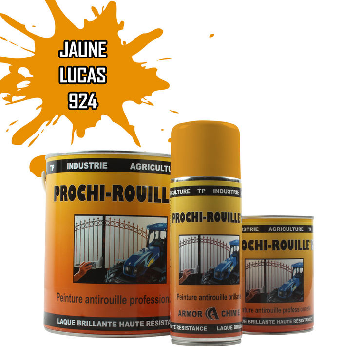 Peinture agricole PROCHI-ROUILLE brillante, jaune, 924, LUCAS