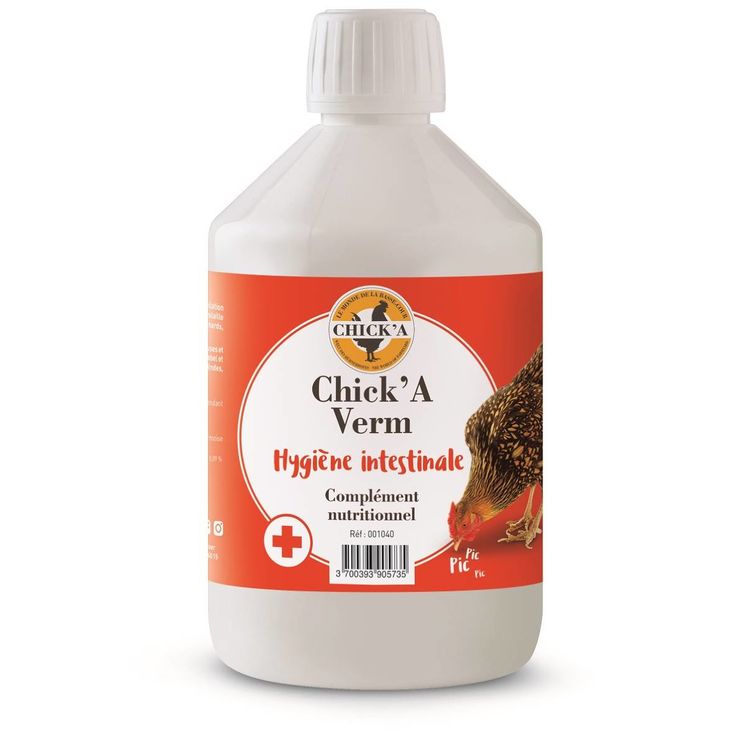 Aliment diététique complémentaire 500 ml VERM, CHICK'A