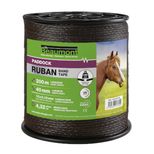 Ruban marron 200m x 40mm inox, 10 conducteurs, BEAUMONT Paddock