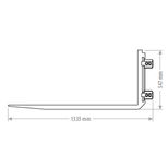 Fourche à palettes UPF20 avec douilles et 2 doigts de fourche démontables, capacité 2000KG, tablier réglable, FK MACHINERY