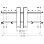 Fourche à palettes UPF20 avec douilles et 2 doigts de fourche démontables, capacité 2000KG, tablier réglable, MANUTOSORE