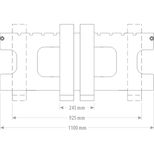 Fourche à palettes UPF16/12, capacité 1600 Kg, tablier réglable, attache EURO M91, FK MACHINERY