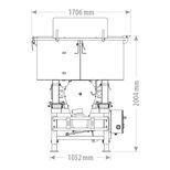 Malaxeur multifonction UBCE, de 600 à 1200L, entraînement électrique 380V, sur châssis haut, FK MACHINERY