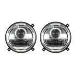 Kit de phares avant LED ronds, pour tracteur MASSEY FERGUSON, 1560 - 2760 Lumens