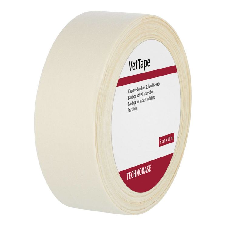 Bandage à onglons VetTape blanc, 50m x 50mm