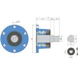 Palier de disque complet arrière, pas à gauche, 5554513 - 55510013, pour déchaumeur LEMKEN, pièce interchangeable