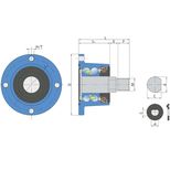 Palier complet, 4 trous, 11308, pour déchaumeur FARMET, pièce interchangeable