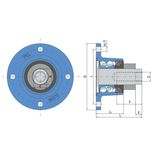 Palier agricole 4 trous, pour déchaumeurs à disques AMAZONE cartos, 971681, pièce interchangeable