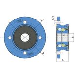 Moyeu complet IL50V-104/4T-B30, 4 trous, UNIVERSEL