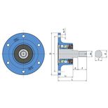 Moyeu agricole IL60-150/6T-M24, 6 trous, UNIVERSEL