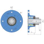 Palier agricole 4 trous, pour déchaumeur à disques AMAZONE Cartos, 78101702, pièce interchangeable