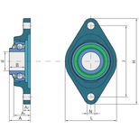 Palier, roulement pour préparateur LEMKEN KOMPACKTOR, 3199352, pièce interchangeable