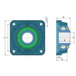 Palier complet, 00240028, pour rouleau Packer HORSCH, pièce interchangeable