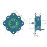 Palier complet M43400467 pour déchaumeur à disques GASPARDO, pièce interchangeable