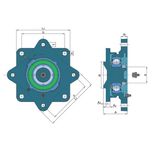 Palier complet pour rouleau de déchaumeur MASCHIO - GASPARDO, M43400468, pièce interchangeable