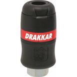 Raccord rapide femelle de sécurité passage d'air 6mm filetage 1/4" femelle, DRAKKAR