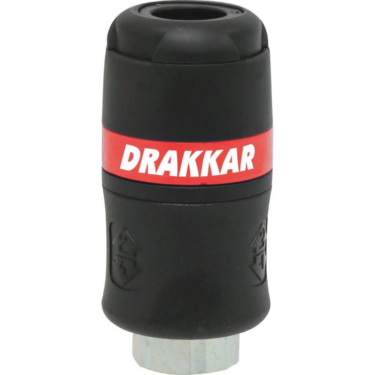 Raccord rapide femelle de sécurité passage d'air 8mm filetage femelle 3/8", DRAKKAR