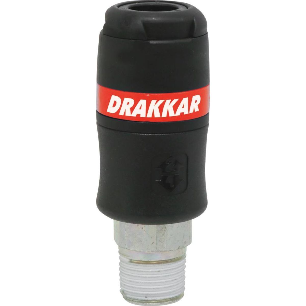 Raccord rapide femelle de sécurité passage d'air 8mm filetage mâle 1/2", DRAKKAR