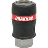 Raccord rapide femelle de sécurité passage d'air 11mm filetage 1/2", DRAKKAR