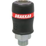 Raccord rapide femelle de sécurité passage d'air 11mm filetage mâle 1/2", DRAKKAR