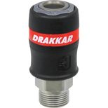 Raccord rapide femelle de sécurité passage d'air 11mm filetage mâle 3/4", DRAKKAR