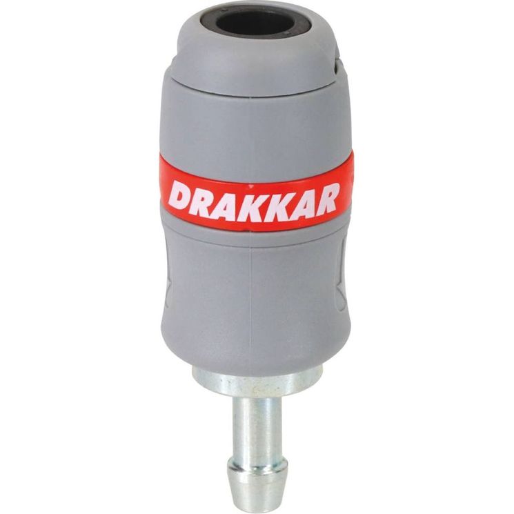 Raccord rapide femelle passage d'air 6mm pour tuyau de 8mm, DRAKKAR